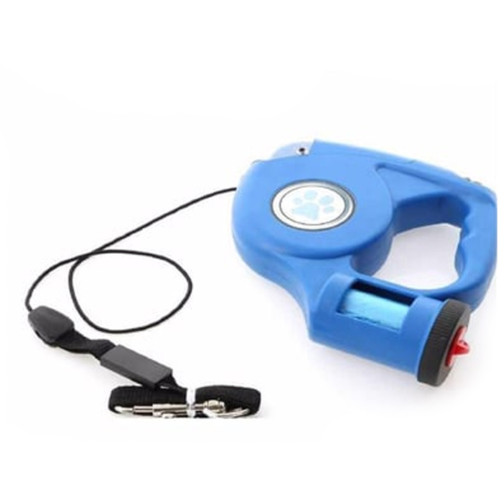 Haimao Işıklı ve Dışkı Poşeti Aparatlı Otomatik Gezdirme Tasması 4.5 mt