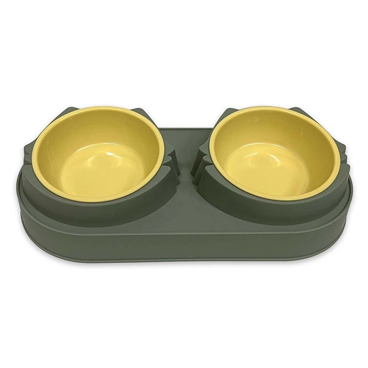 Teng İkili Plastik Mama Kabı 32x15.5cm (Karışık Renklerde)