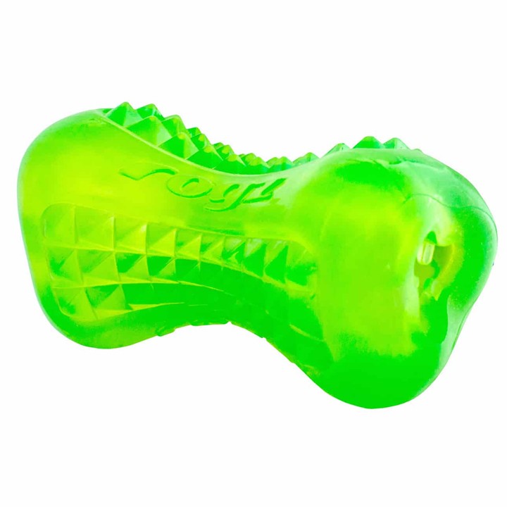 Rogz Toyz Yumz Ödül Hazneli Kemik Şeklinde Köpek Oyuncağı [Medium] 11,6x6,4 cm (Yeşil)