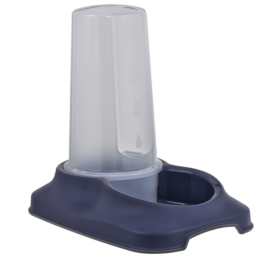 Plast Art Kedi ve Köpekler için Hazneli Mama ve Su Kabı 1.5 Lt Mavi