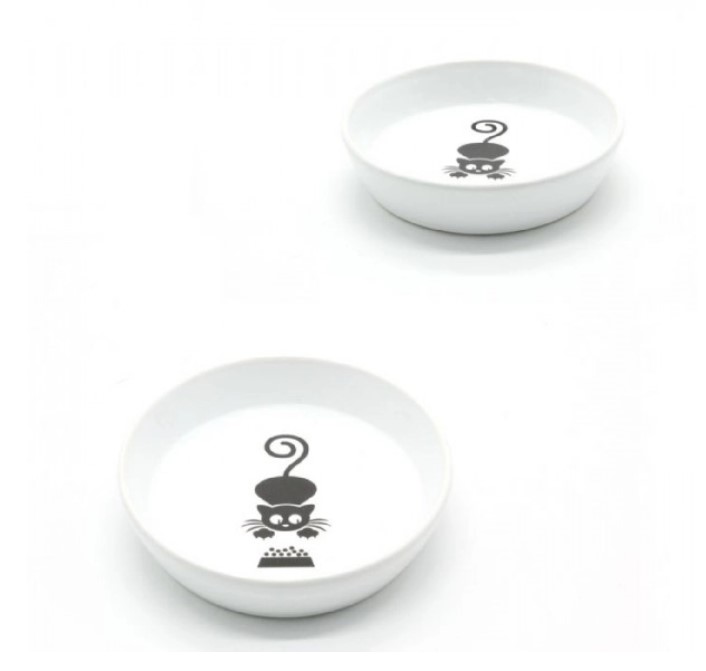 Ally Paws Desenli Seramik Kedi Mama Kabı 250ml