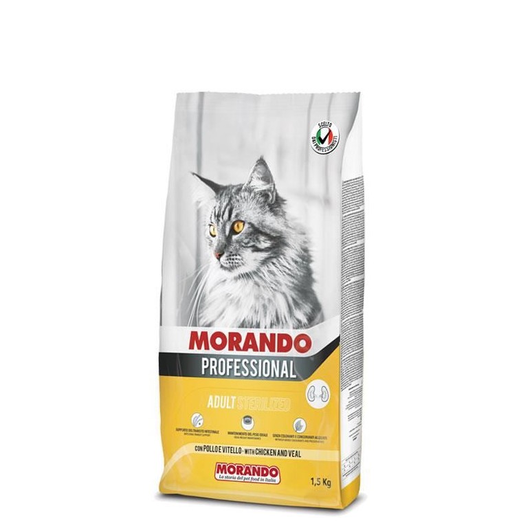 Morando Tavuklu Ve Dana Etli Kısırlaştırılmış Kedi Maması 1.5kg
