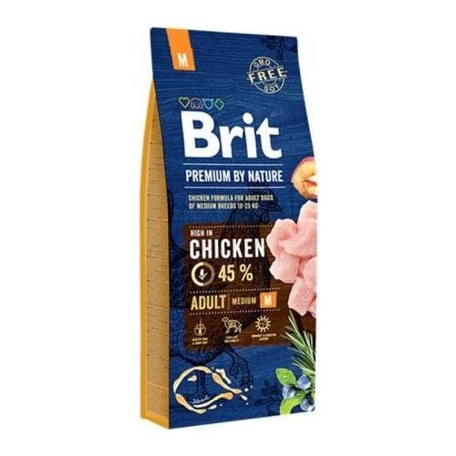 Brit Premium Tavuklu Orta Irk Yetişkin Köpek Maması 15KG