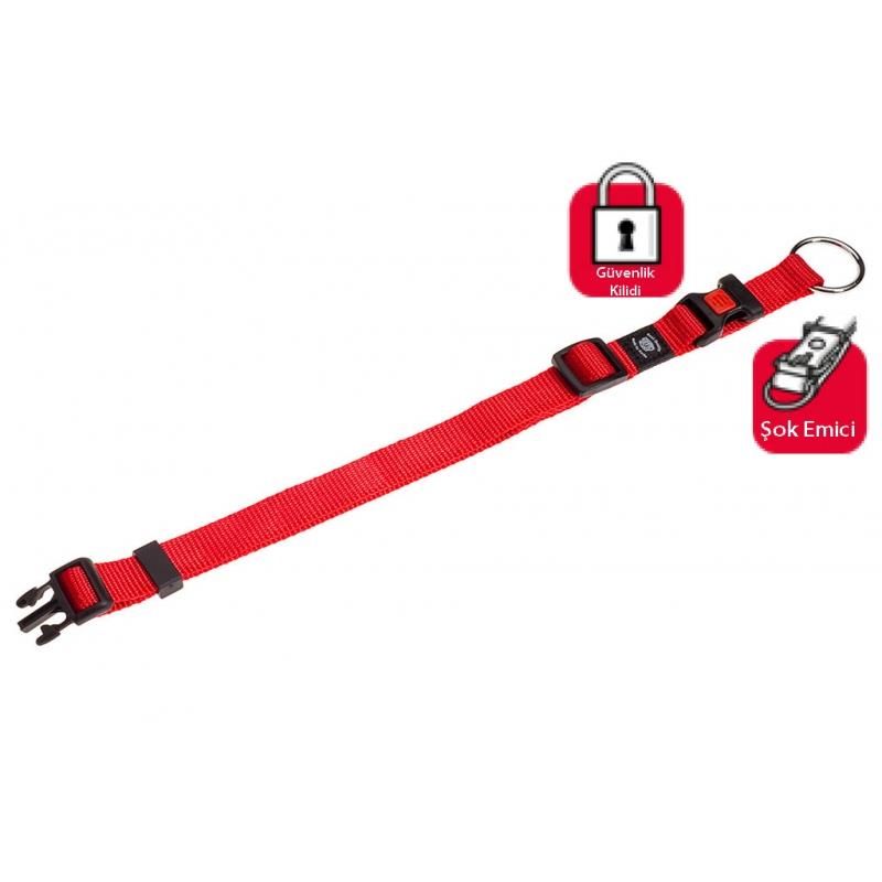 Karlie Kilitli Köpek Boyun Tasması 55-75cm/40mm Kırmızı Xlarge