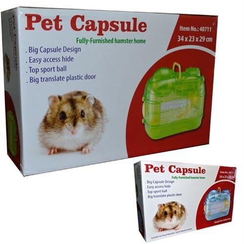 Petcapsule Oyuncaklı Hamster Kafesi Yeşil 34x23x29 cm
