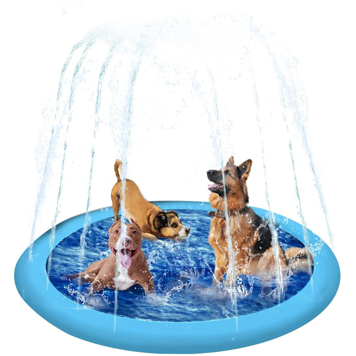 Pawise Bahçe Hortumuna Bağlanabilen Su Sıçratmalı Köpek Havuzu 100cm