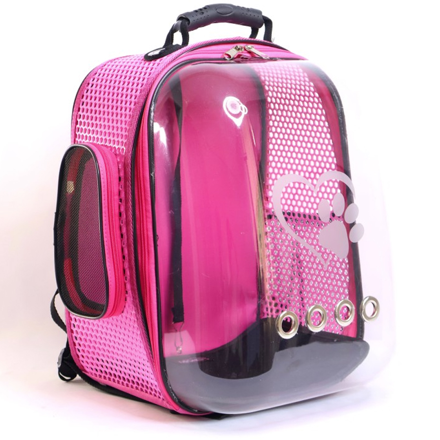 Migno Zenith Astronot Model Kedi Köpek Taşıma Çantası Pembe (42x34x34 cm)