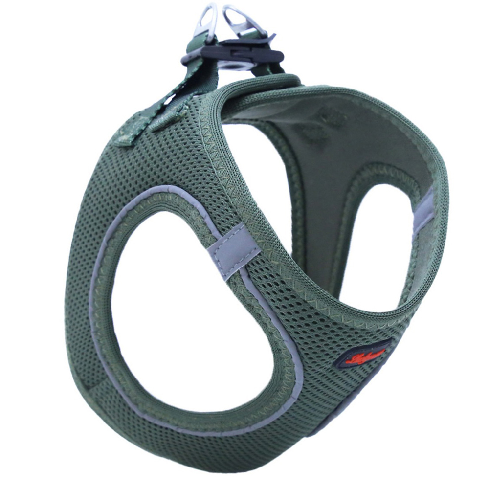 Luckypaw Air Mesh Harness Köpek Göğüs Tasması Koyu Yeşil (6-9kg) [Medium]