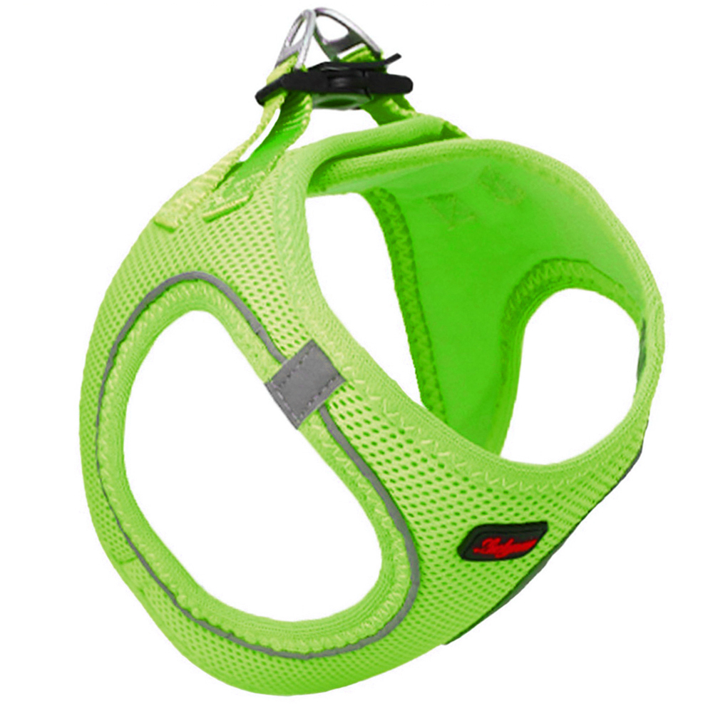 Luckypaw Air Mesh Harness Kedi-Köpek Göğüs Tasması Neon Yeşil (4-7kg) [Small]