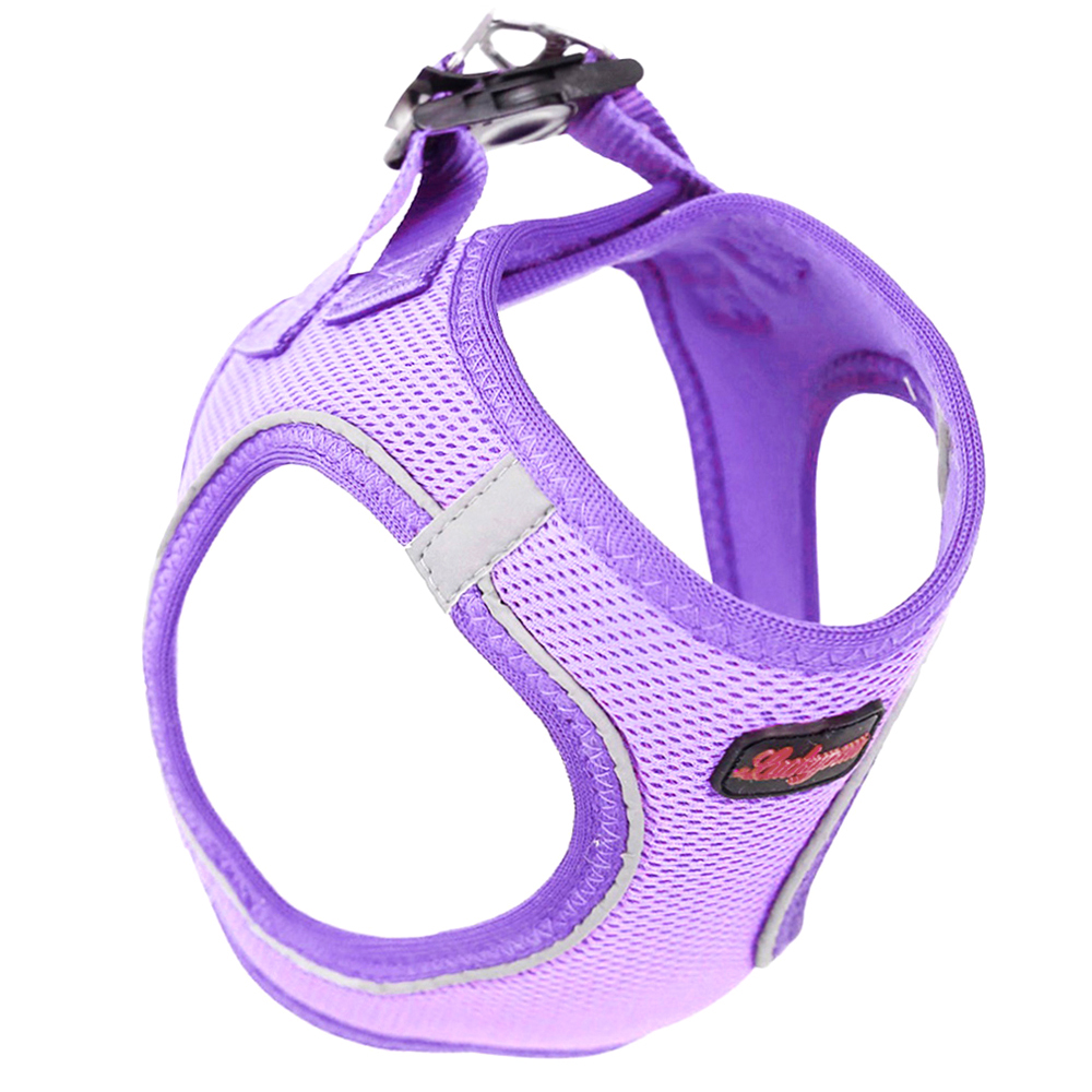 Luckypaw Air Mesh Harness Kedi-Köpek Göğüs Tasması Lila (4-7kg) [Small]