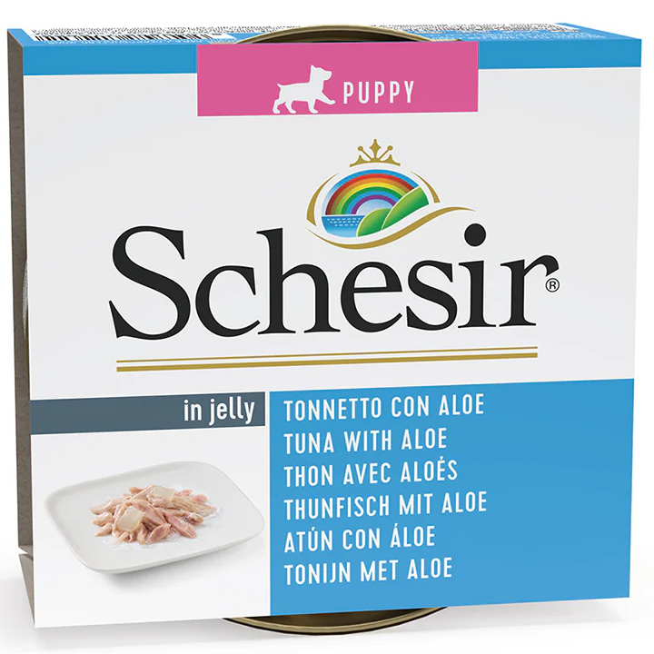 Schesir Jelly - Ton Balıklı ve Aloeveralı Yavru Köpek Konservesi 150gr