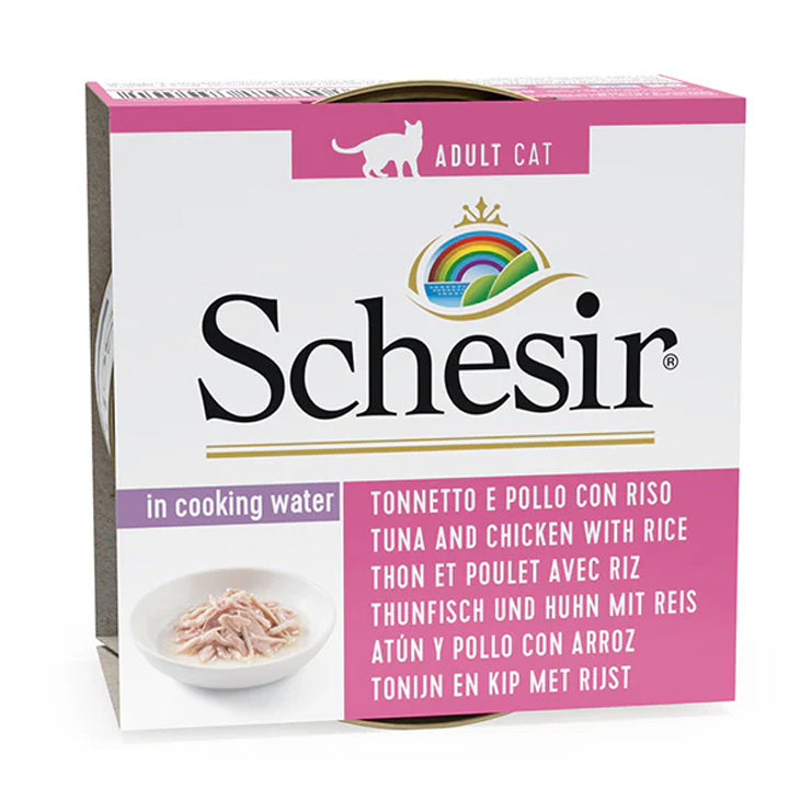 Schesir In Cooking Water - Ton Balıklı, Tavuklu ve Pirinçli Kedi Konservesi 85gr