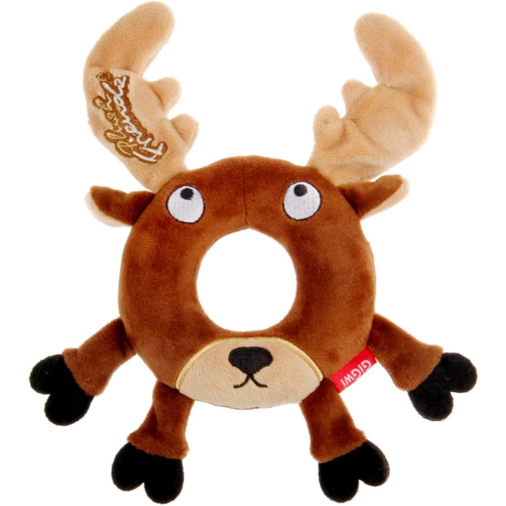 Gigwi Plush Friendz Sesli Peluş Simit Geyik Köpek Oyuncağı 11cm