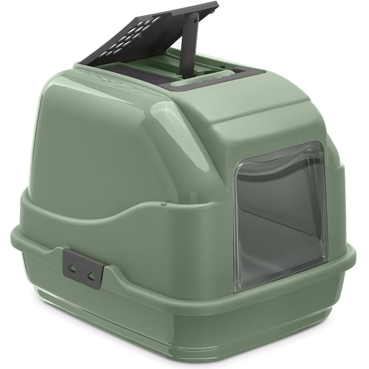 Imac Easy Cat Second Life Filtreli Kapalı Kedi Tuvalet Kabı 50x40x40cm (Yeşil)