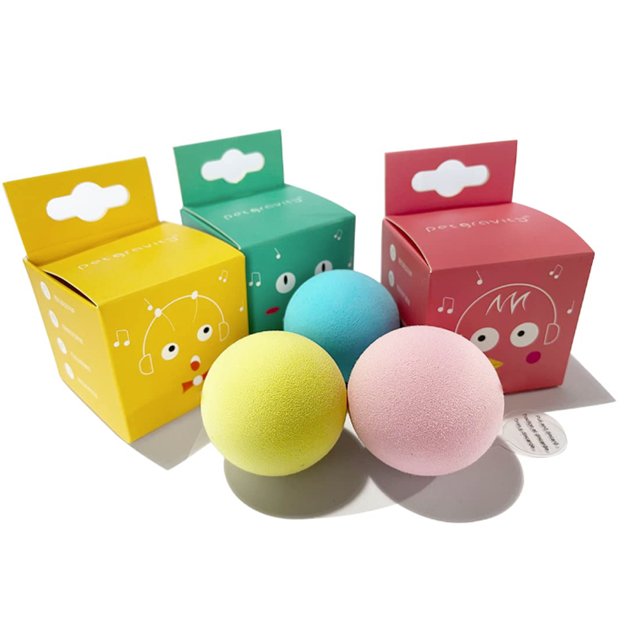 Pet Gravity Sesli Catnip Otlu Kurbağa Sesli İnteraktif Oyun Topu 5 cm