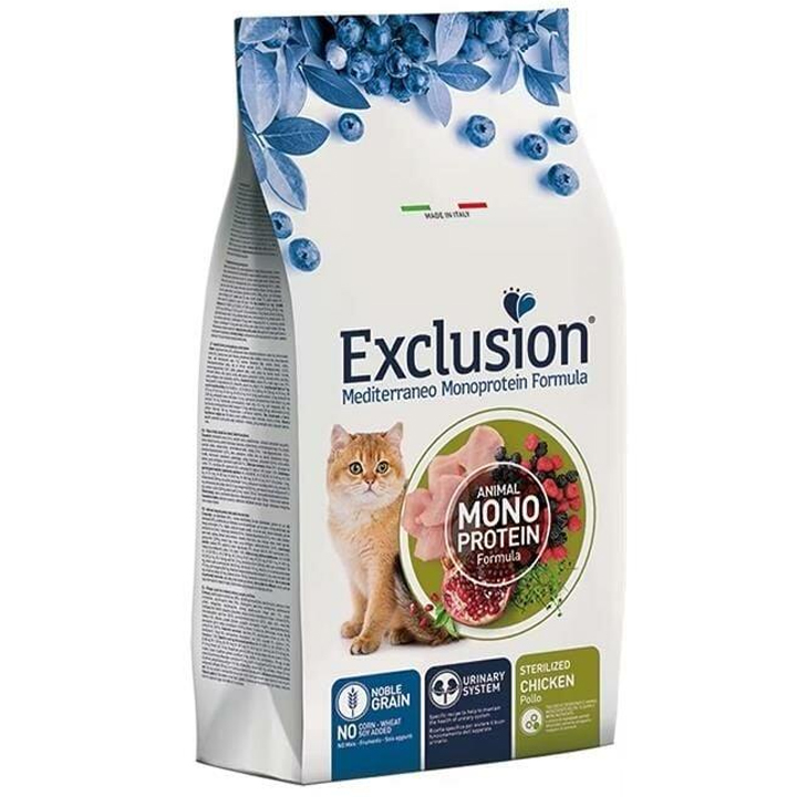 Exclusion Monoprotein Tavuklu ve Narlı Düşük Tahıllı Kısırlaştırılmış Kedi Maması 1,5 kg