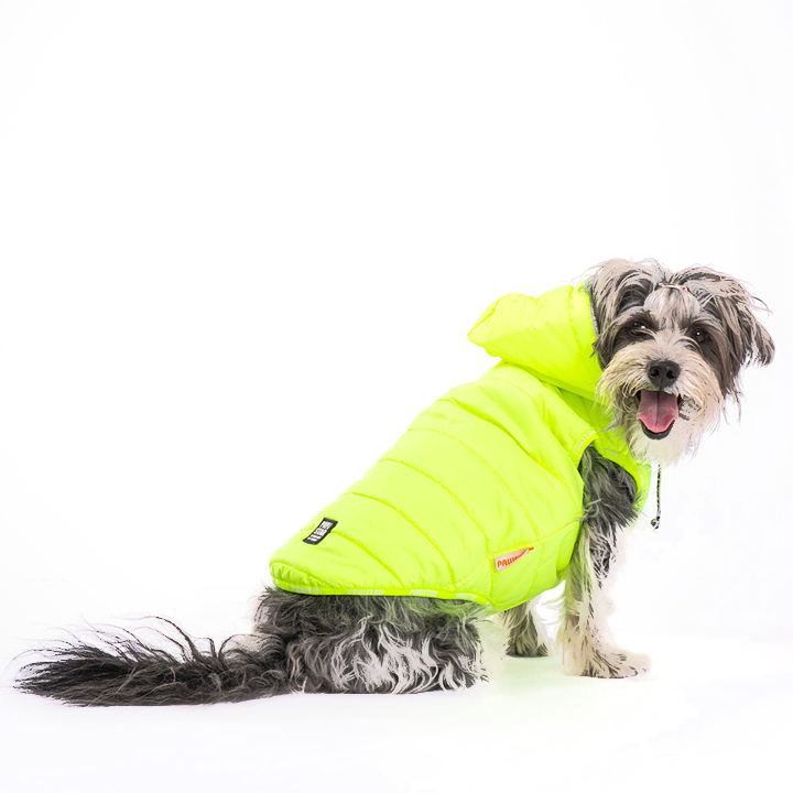 Pawstar Railway Neon Yeşil Küçük Irk Köpek Yeleği 2,6-4,5KG [M] - Su itici özelliktedir