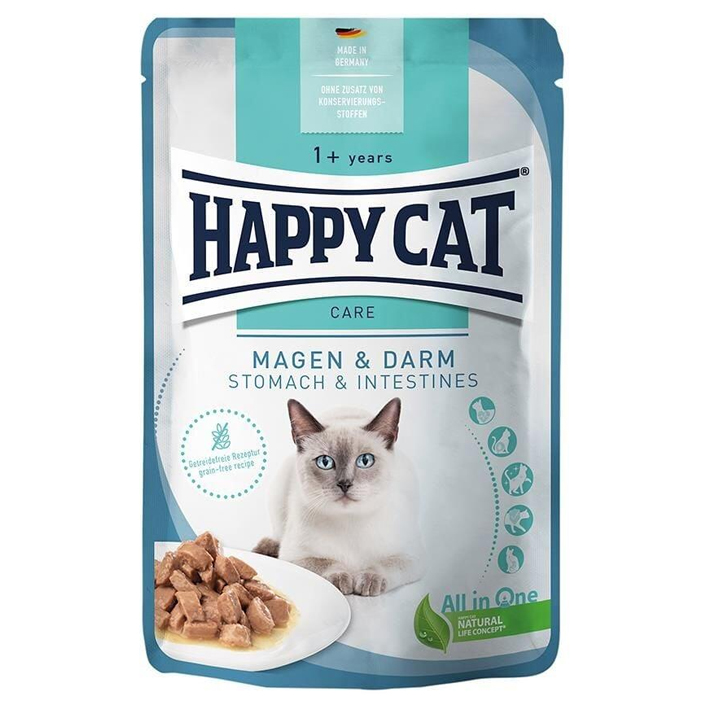 Happy Cat Tahılsız Sindirim Sağlığı İçin Yetişkin Kedi Konservesi 85gr - Kısırlaştırılmış kediler için uygun