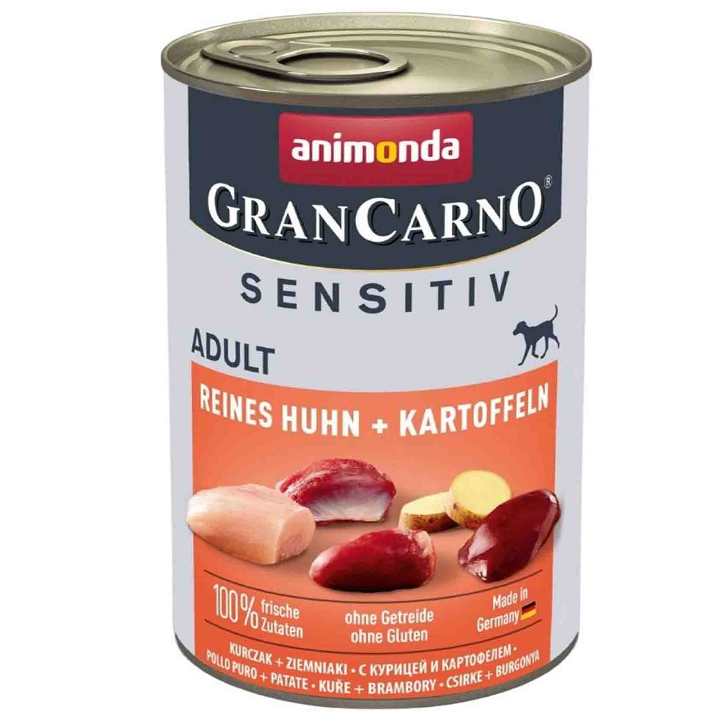 Animonda GranCarno Sensitive Tavuklu & Patatesli Yetişkin Köpek Konservesi 400gr