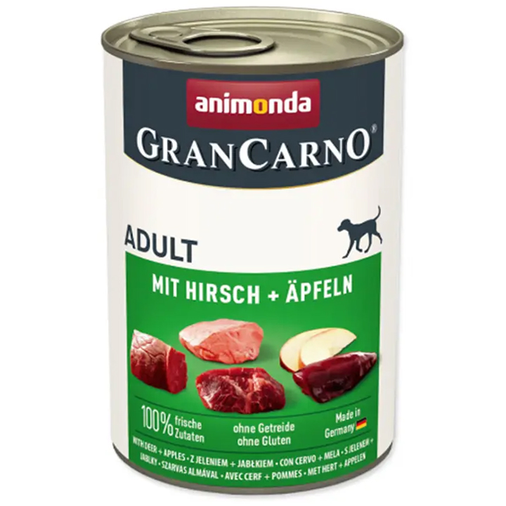 Animonda GranCarno Geyikli&Elmalı Yetişkin Köpek Konservesi 400 Gr