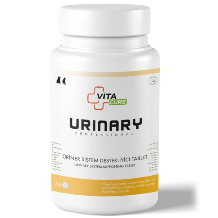 VitaCure Urinary Kedi ve Köpekler için Üriner Sistem Destekleyici Tablet 75 Adet