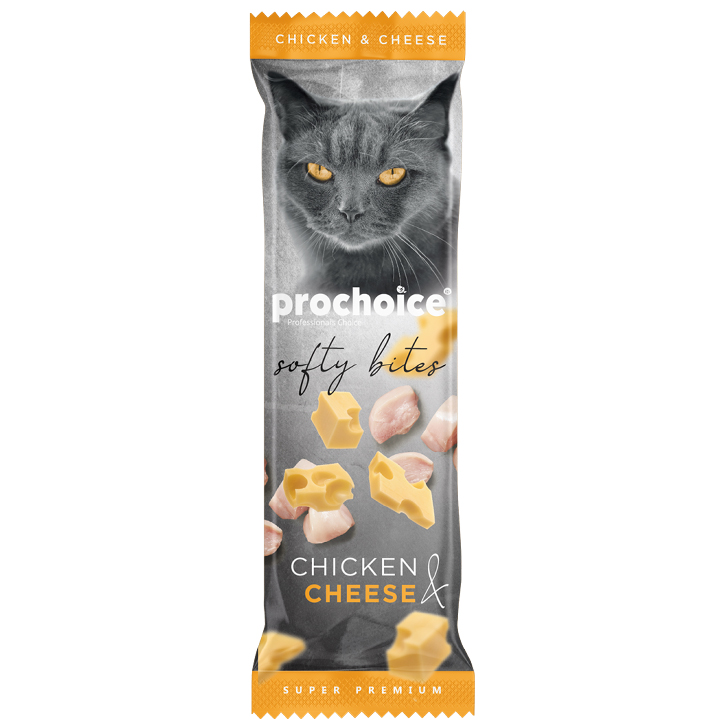 Prochoice Softy Bites Tavuklu ve Peynirli Yumuşak Atıştırmalık Kedi Ödülü 10gr