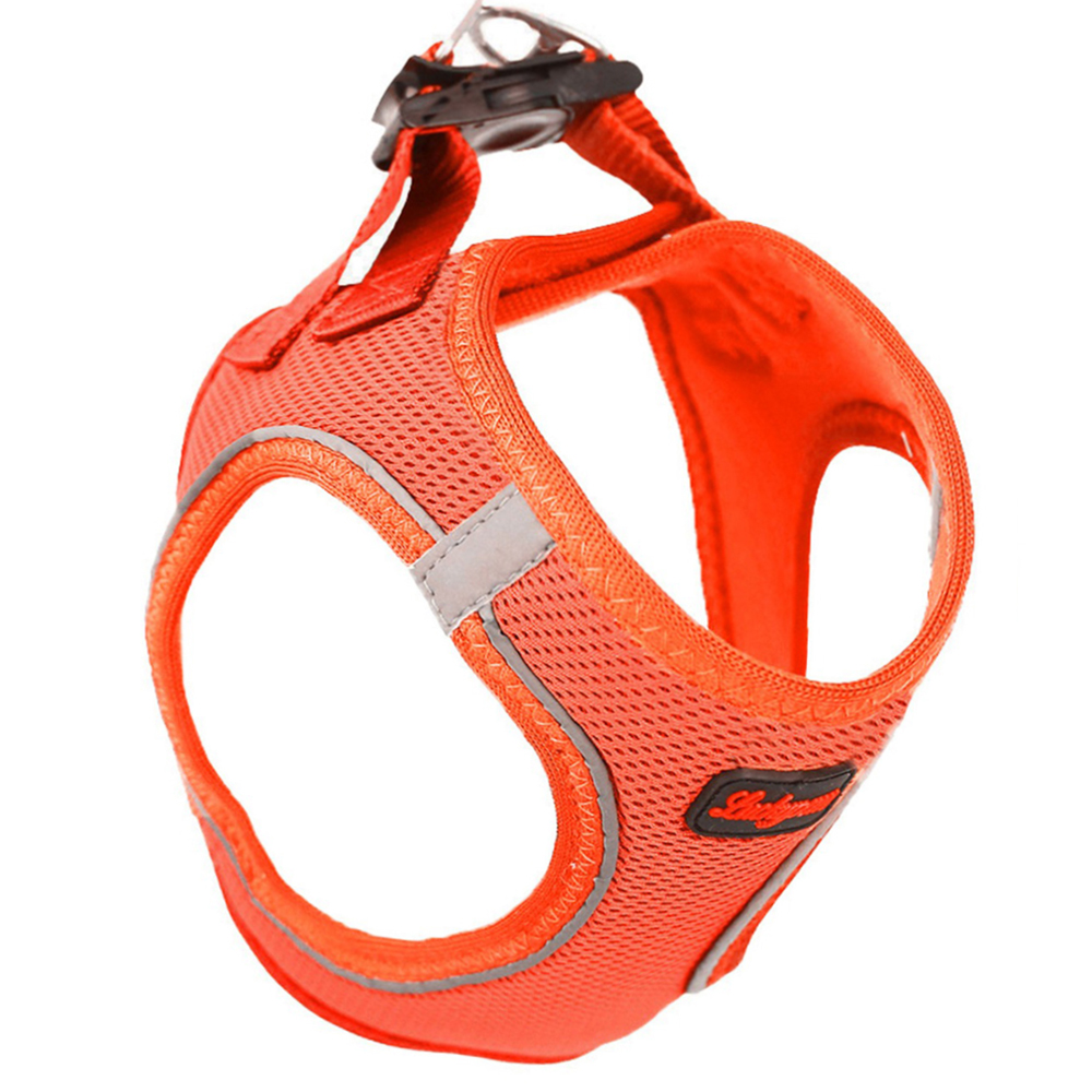 Luckypaw Air Mesh Harness Kedi-Köpek Göğüs Tasması Turuncu (3-5kg) [XSmall]