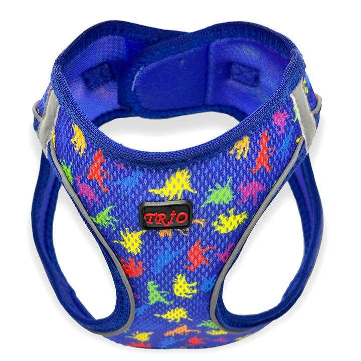 Luckypaw Air Mesh Harness Desenli Kedi-Köpek Göğüs Tasması Dino (3-5kg) [XSmall]