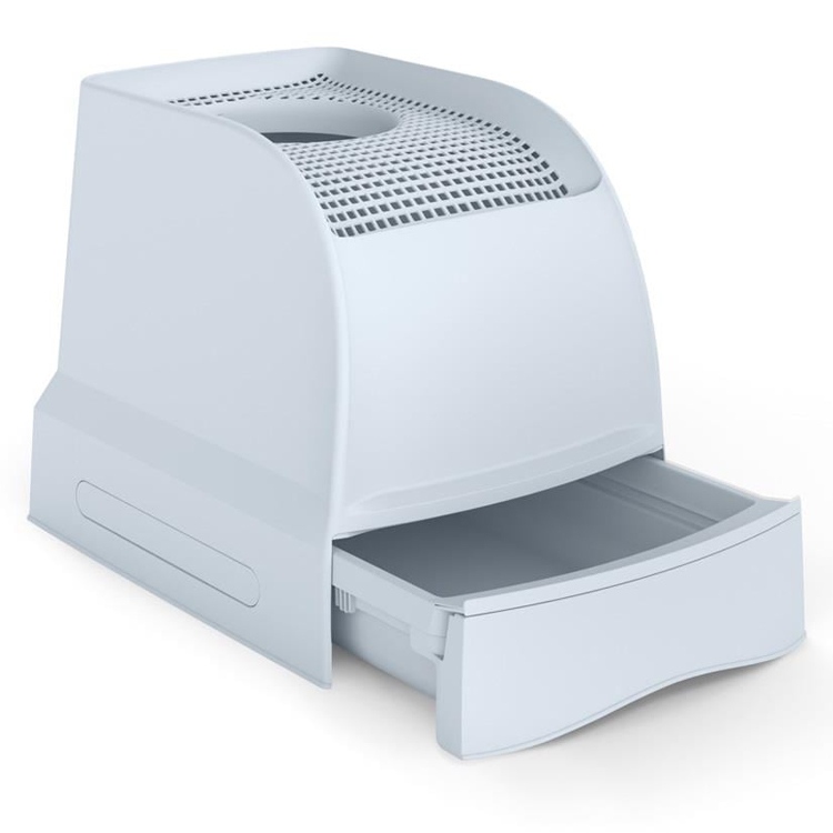 Imac Frida Üstten Girişli, Elekli ve Çekmeceli Kedi Tuvaleti 56x40x43,5cm (Buz Mavisi)