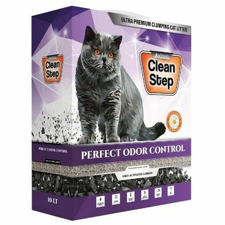 JADAWA Clean Step Odor Control Aktif Karbonlu Papatya Kokulu Kedi Kumu 10 LT