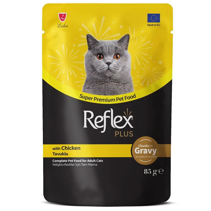 Reflex Plus Tavuklu Sos İçinde Parça Etli Yetişkin Kedi Konservesi 85gr
