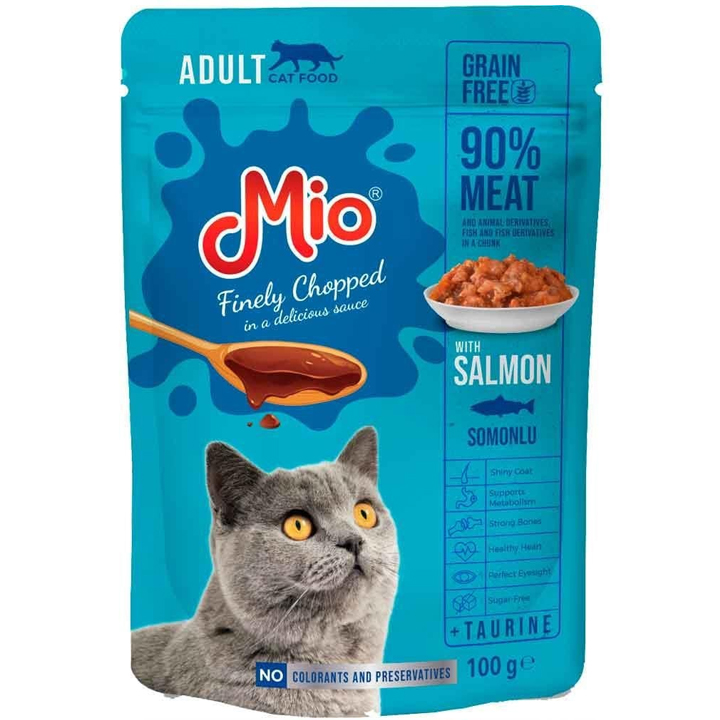 Mio Somonlu Yetişkin Kedi Yaş Maması 100gr