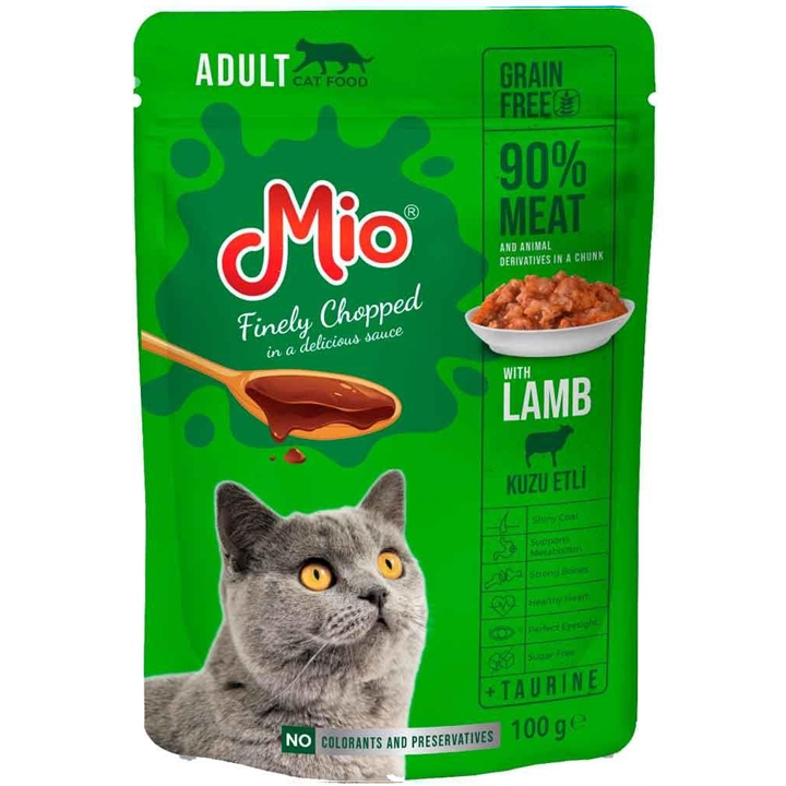Mio Kuzulu Yetişkin Kedi Yaş Maması 100gr