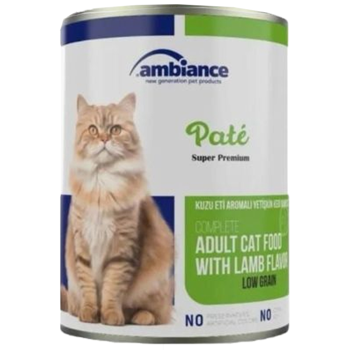 Ambiance Kıyılmış Kuzulu Yetişkin Kedi Konservesi 415gr