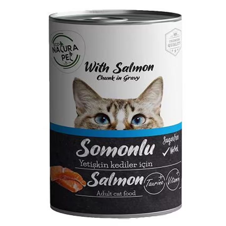 Eco Natura Pet Somonlu Yetişkin Kedi Konservesi Gravy 400 Gr