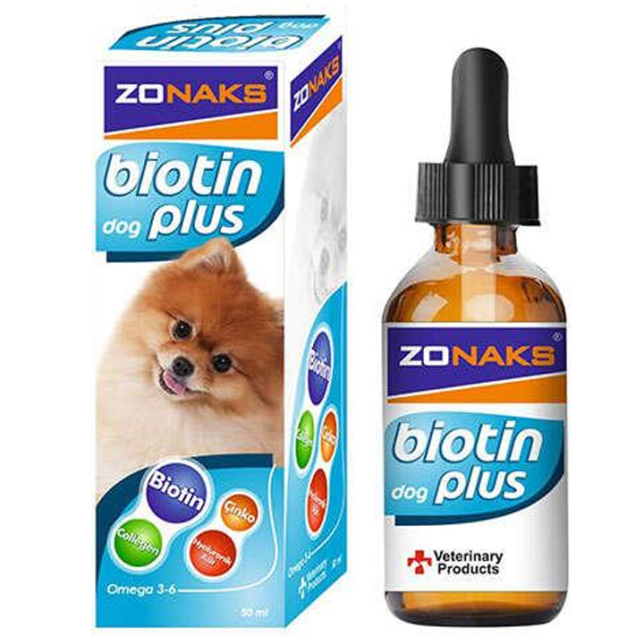 Zonaks Biotin Plus Dog - Köpekler İçin Tüy Dökülmesinde Etkili Biotin Takviyesi 50ml