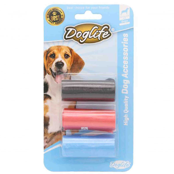 Doglife Renkli Dışkı Toplama Poşeti 3lü