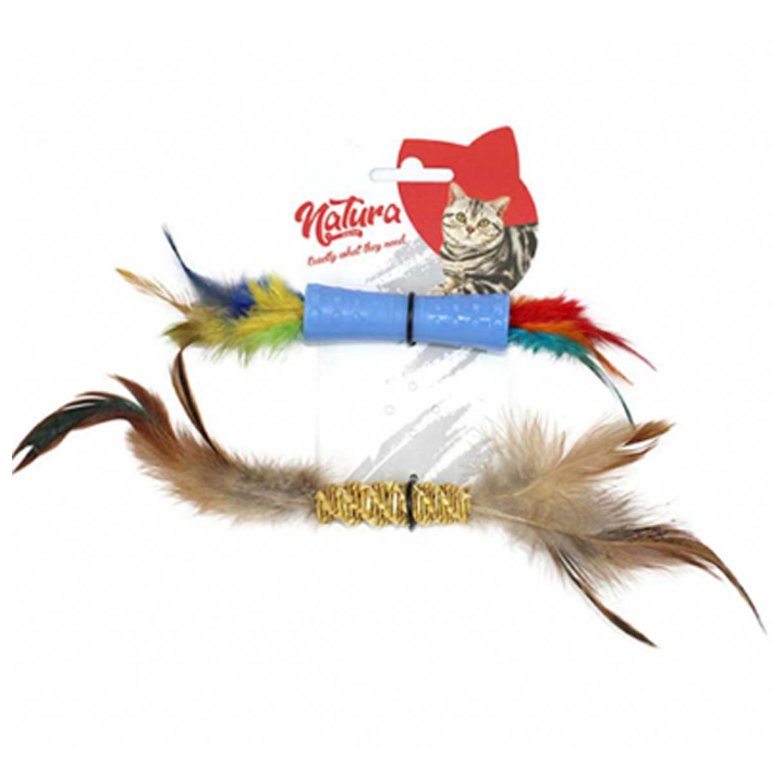 Natura Plastik ve Doğal Lif İkili Diş Kaşıma Kedi Oyuncak