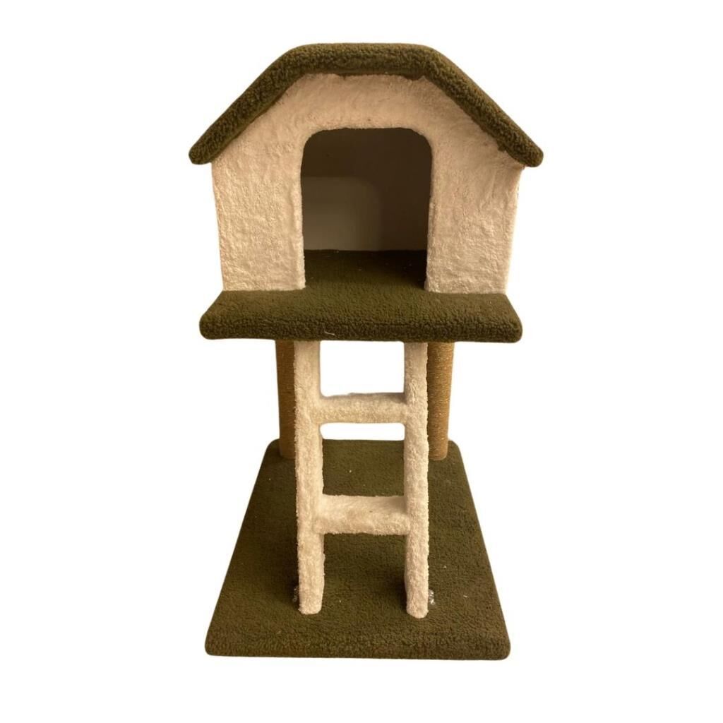 SB Pet Üç Katlı Merdivenli Kedi Evi Koyu Yeşil