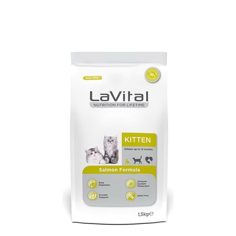 LaVital Kitten Somonlu Yavru Kedi Maması 1,5 Kg
