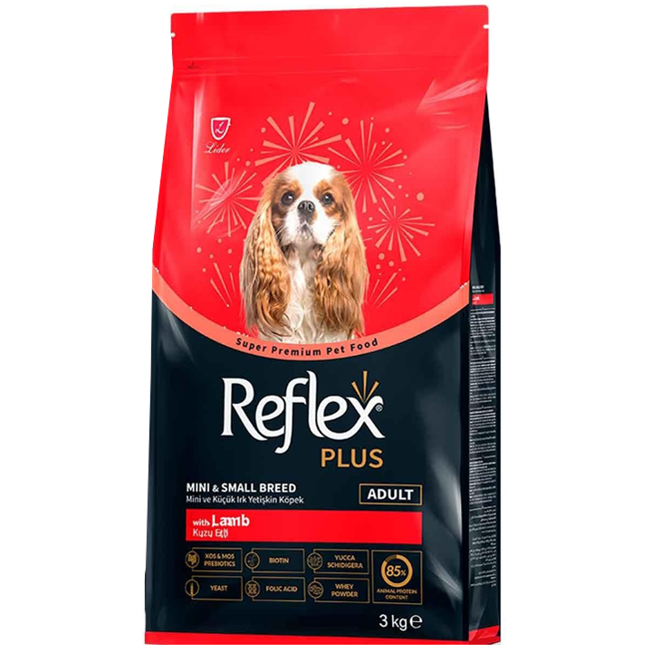 Reflex Plus Kuzu Etli Mini ve Küçük Irk Yetişkin Köpek Maması 3 Kg