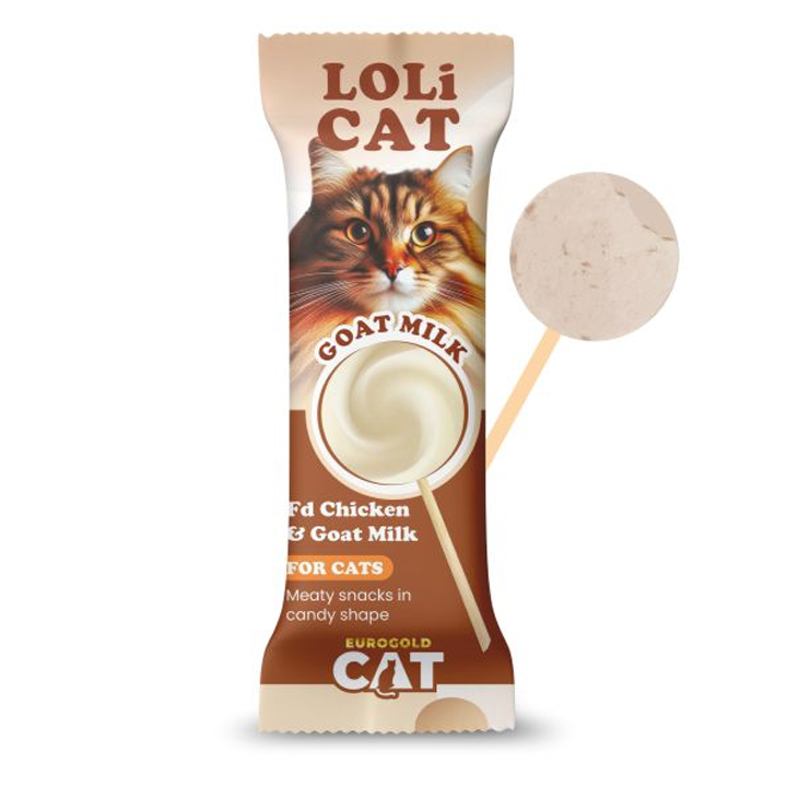 EuroGold Cat LoliCat Keçi Sütlü Lollipop Kedi Ödülü1,5 Gr