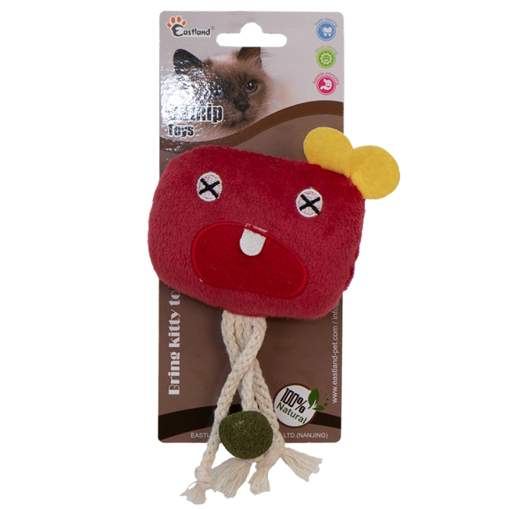 Eastland Catnipli Peluş Küp Canavar Kedi Oyuncağı 10cm