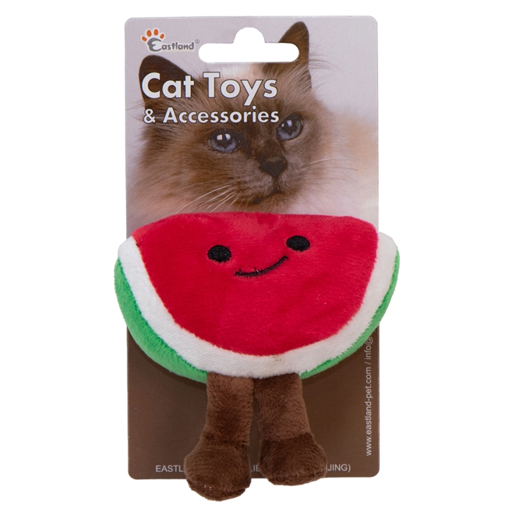 Eastland Catnipli Hışırtılı Peluş Karpuz Kedi Oyuncağı 8,5cm
