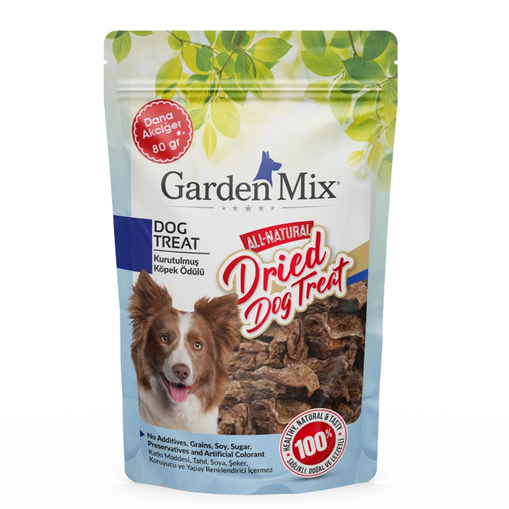 Garden Mix Kurutulmuş Dana Akciğer Köpek Ödülü 80 Gr