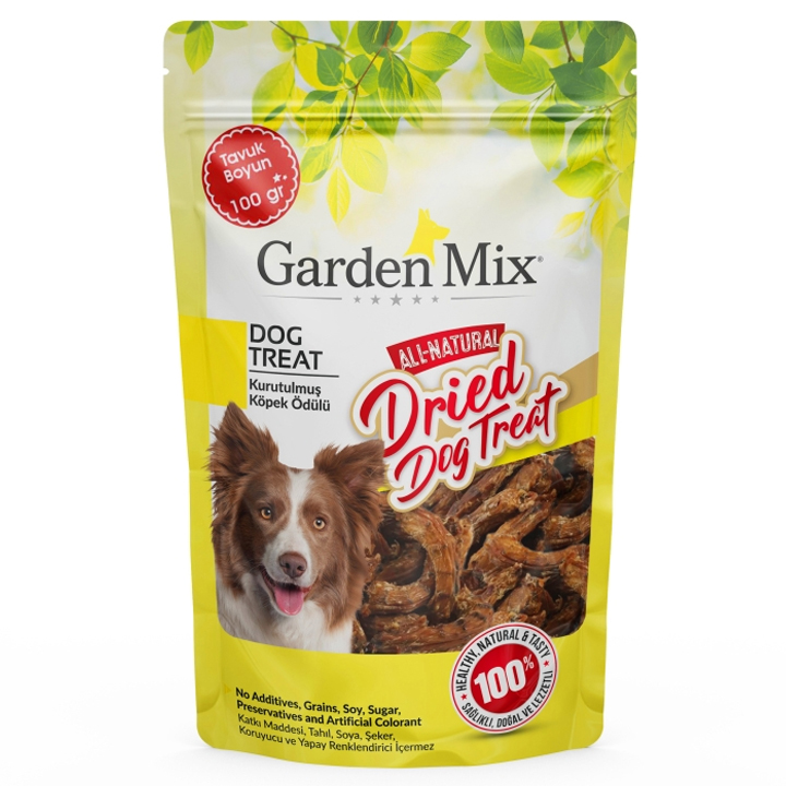 Garden Mix Kurutulmuş Tavuk Boynu Köpek Ödülü 100 Gr
