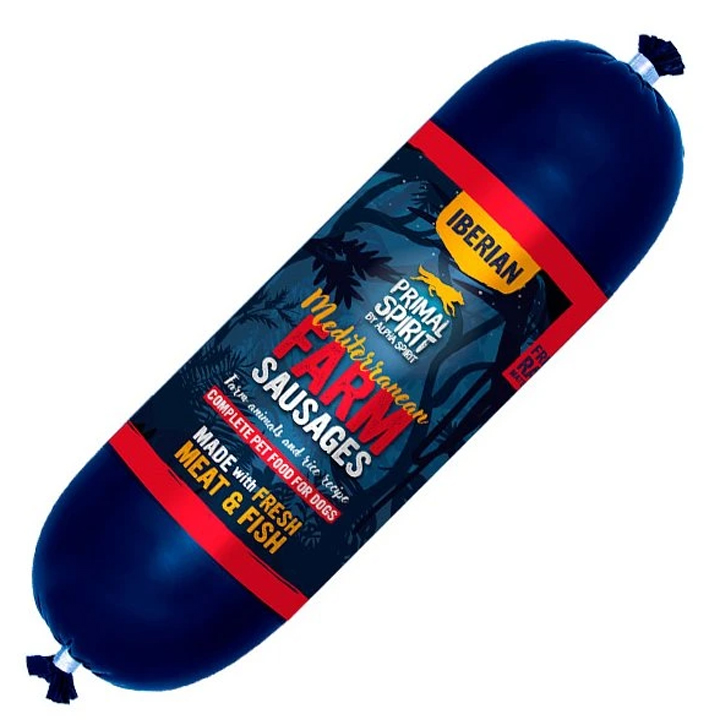 Primal Spirit MEDITERRANEAN FARM - Domuzlu (45) ve Tavuklu (35) Köpek Salamı 1KG