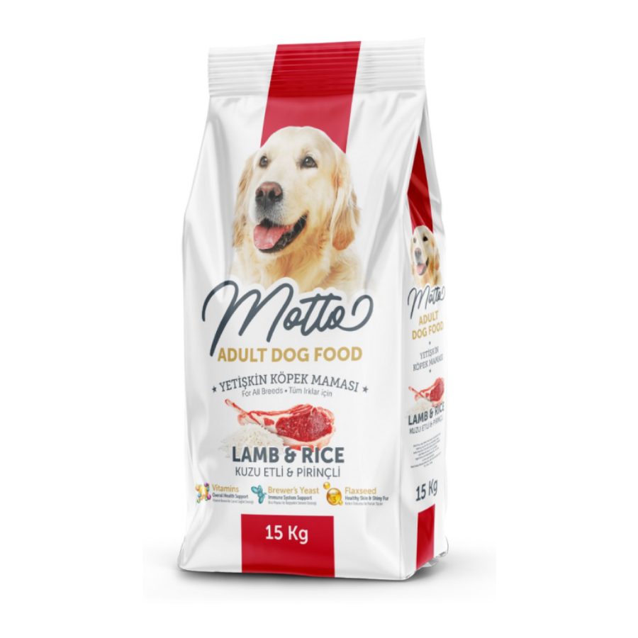 Motto Kuzulu ve Pirinçli Yetişkin Köpek Maması 15 Kg