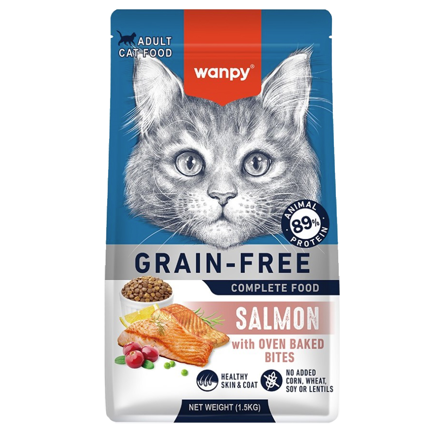 Wanpy Tahılsız Yetişkin Kedi Maması Somonlu 1.5 Kg 