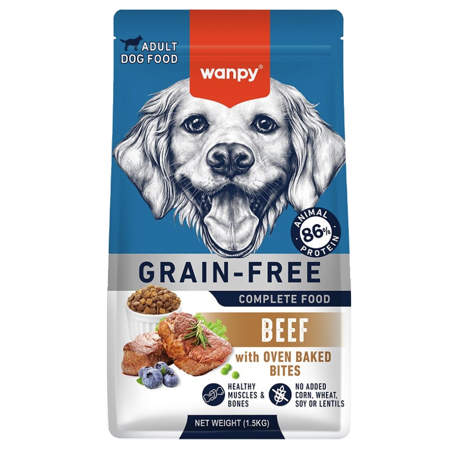 Wanpy Tahılsız Yetişkin Köpek Maması Sığır Etli 1.5 Kg 